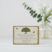 Umschließungskarte für Oak Tree Empfang Begleitkarte (Stehend Vorderseite)