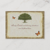 Umschließungskarte für Oak Tree Empfang Begleitkarte (Rückseite)