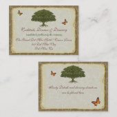Umschließungskarte für Oak Tree Empfang Begleitkarte (Vorne/Hinten)