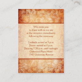 Umschließungskarte für Orange und Elfenbeinflora-E Begleitkarte