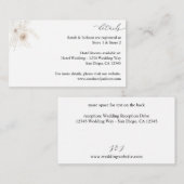 Umschließungskarte für Perlen und weiße Blütenblät Begleitkarte (Vorne/Hinten)