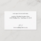 Umschließungskarte für Perlen und weiße Flora Begleitkarte (Rückseite)