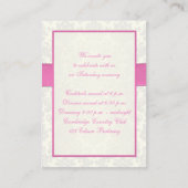 Umschließungskarte für Rosa und Elfenbeinschaden Begleitkarte (Rückseite)