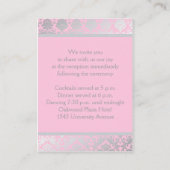 Umschließungskarte für Rosa und Grau Begleitkarte (Rückseite)