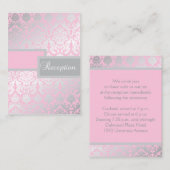 Umschließungskarte für Rosa und Grau Begleitkarte (Vorne/Hinten)