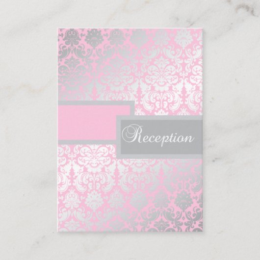 Umschließungskarte für Rosa und Grau Begleitkarte (Vorderseite)