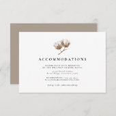 Umschließungskarte für rustikale Baumwollunterkünf RSVP Karte (Vorne/Hinten)