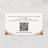 Umschließungskarte für rustikale Hochzeit im Herbs Begleitkarte (Rückseite)