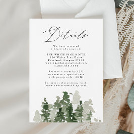 Umschließungskarte für rustikale Pinienwälder Begleitkarte