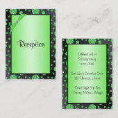 Umschließungskarte für schwarze und Limone Polka-D Begleitkarte (Vorne/Hinten)