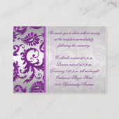Umschließungskarte für Silber und Lila Damaskus II Begleitkarte (Rückseite)