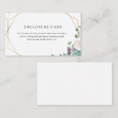 Umschließungskarte für Sukkulatur und Gold-Rahmen Begleitkarte (Vorne/Hinten)