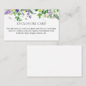 Umschließungskarte für Süßwaren und Wildblumen Begleitkarte (Vorne/Hinten)