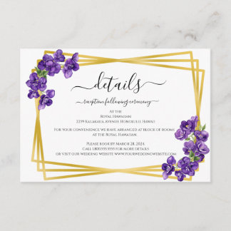 Umschließungskarte für tiefe Lila Violetten Begleitkarte