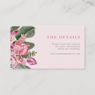 Umschließungskarte für Tropendetails Begleitkarte