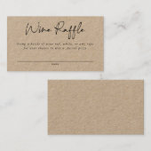 Umschließungskarte für Wein Visitenkarte (Vorne/Hinten)