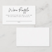 Umschließungskarte für Wein Visitenkarte (Vorne/Hinten)