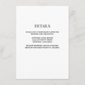 Umschließungskarte für weiß/schwarz Hochzeiten Begleitkarte (Vorderseite)