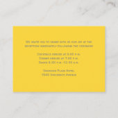 Umschließungskarte Gelbgrauweißer Empfang Begleitkarte (Rückseite)