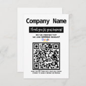 Umschließungskarte - QR Code Google Business Revie Begleitkarte (Vorne/Hinten)