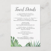 Umschließungskarte "Wild Tropical Palm" Begleitkarte (Vorderseite)