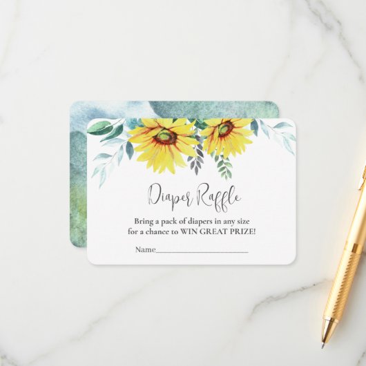 Umschließungskarte Windeln, Babydusche Begleitkarte (Vorderseite/Rückseite Beispiel)