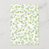 Umschließungskarte Windelwanne für Babydusche Begleitkarte (Rückseite)