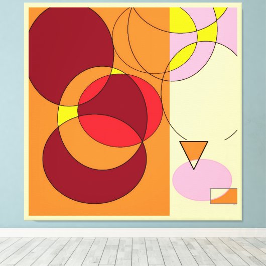 Umschlossene Null Leinwanddruck (Insitu (Holzboden))