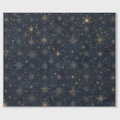 Umschnallpapier für Silver & Gold Stars Geschenkpapier (Flach)