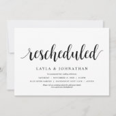 Umschulung, Hochzeit Ändern des Datums Einladung (Vorderseite)