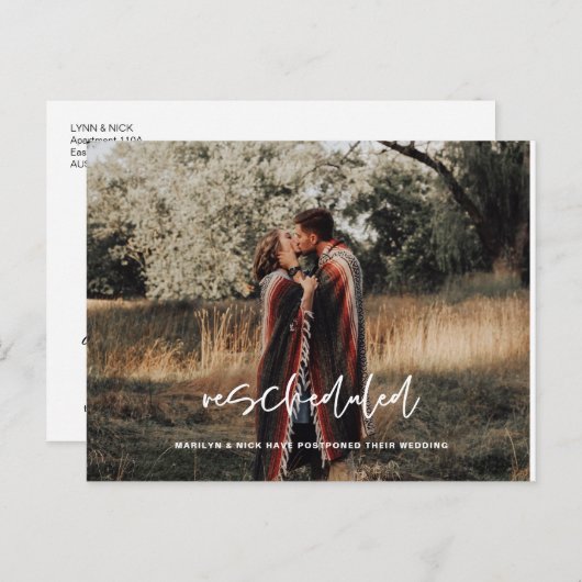 Umschulung, Hochzeitsstichtag, Änderung des Datums Postkarte (Vorne/Hinten)