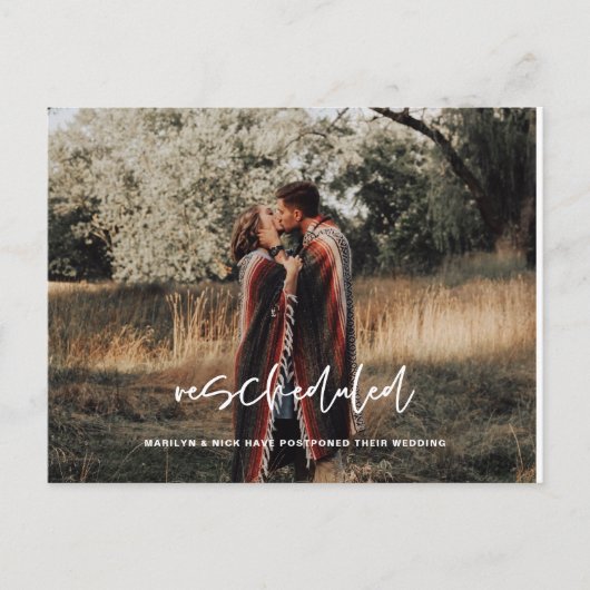 Umschulung, Hochzeitsstichtag, Änderung des Datums Postkarte (Vorderseite)