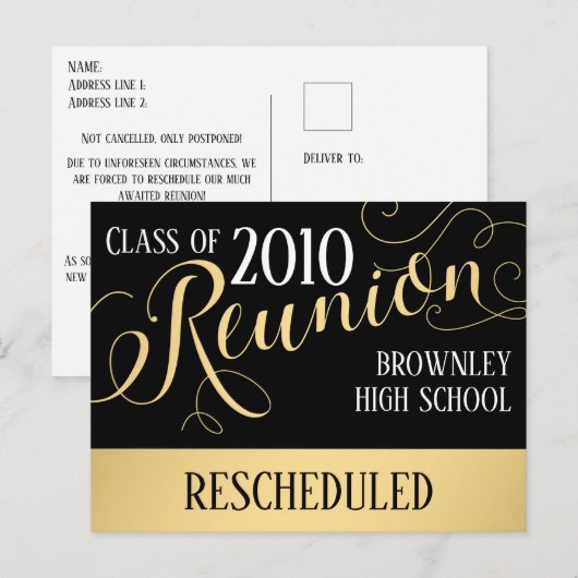 Umschulung von Klassen oder Wiedersehen Postkarte (Vorne/Hinten)