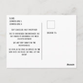 Umschulung von Klassen oder Wiedersehen Postkarte (Rückseite)