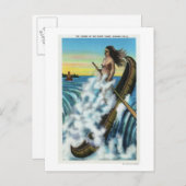 Umsetzung der Legende des weißen Kanues Postkarte (Vorne/Hinten)