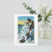 Umsetzung der Legende des weißen Kanues Postkarte (Stehend Vorderseite)