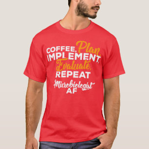 UMSETZUNGSBEWERTUNG DES KAFFEER-PLANS FÜR Mikrobio T-Shirt
