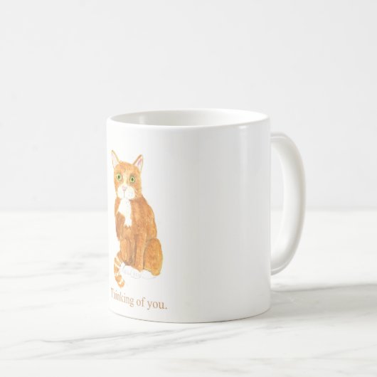Umsichtige Ginger Cat Tasse (VorderseiteRechts)