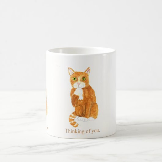 Umsichtige Ginger Cat Tasse (Mittel)