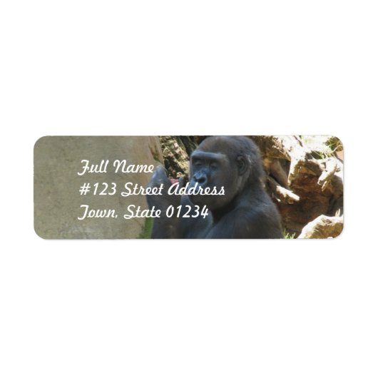Umsichtige Gorilla Mailing Labels (Vorne)