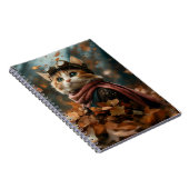 Umsichtige Niedliche Katze im Herbst verlässt S6 Notizblock (Rechte Seite)