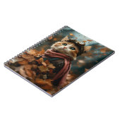 Umsichtige Niedliche Katze im Herbst verlässt S6 Notizblock (Linke Seite)