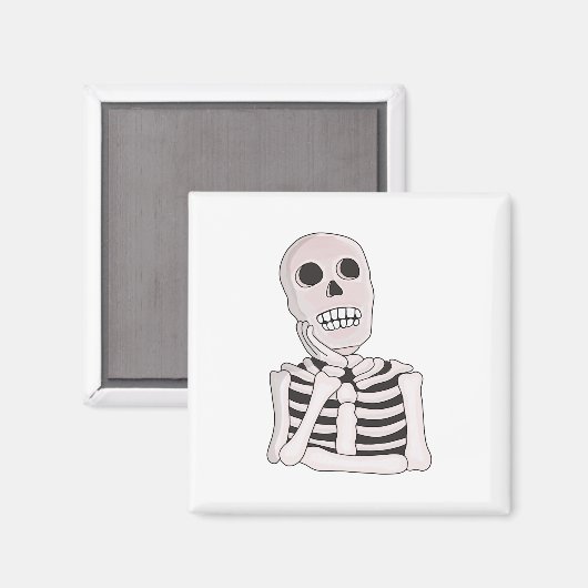 Umsichtiger Schädel Magnet (Vorderseite/Rückseite)