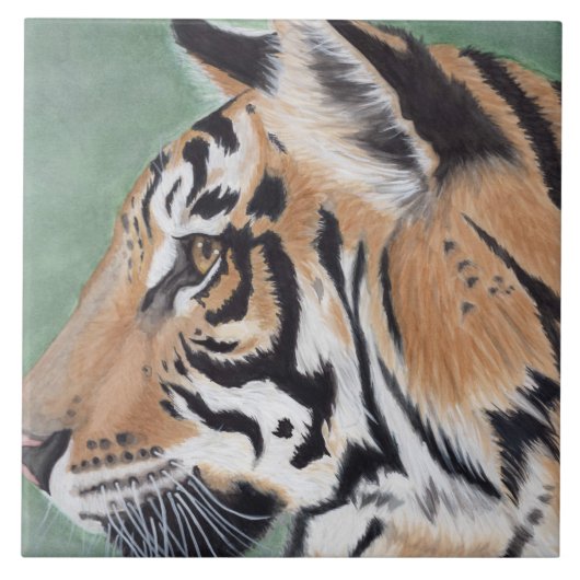 Umsichtiger Tiger Wall Tile Table Trivet Fliese (Vorderseite)