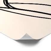 Umsichtiges Girl - Line Art Poster (Ecke)