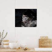 Umsichtiges Gorilla Wall Poster (Küche)