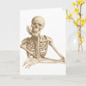 Umsichtiges Skelett Karte (Gelbe Blume)