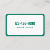 Umsiedlung Visitenkarte (Rückseite)