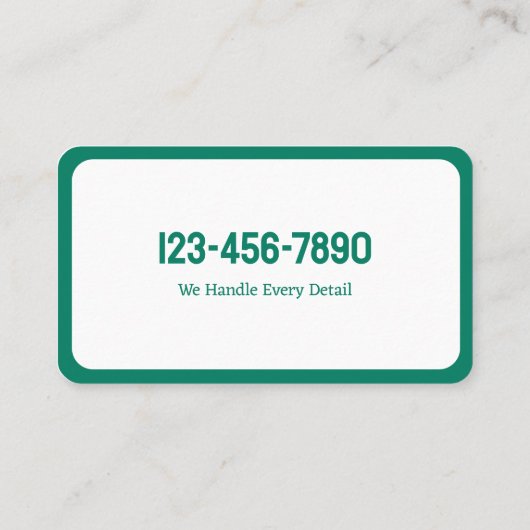 Umsiedlung Visitenkarte (Rückseite)