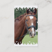 Umsponnene Pferdemähnen-Visitenkarte Visitenkarte (Rückseite)